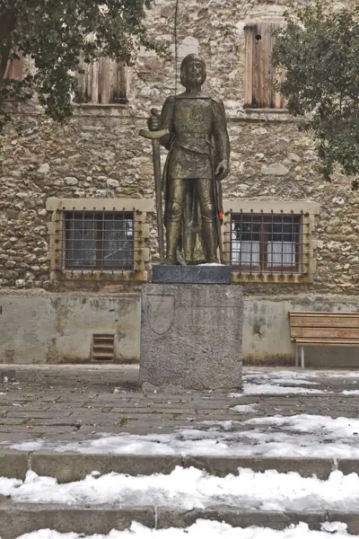 Plaça porticada i pont (Bagà) · 01866